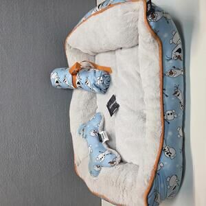 Disney Frozen Olaf Dog & Cat Plush Bed Gift Set Pet Cushion NEW